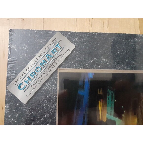 VTG NOS BATMAN FOREVER BATMOBILE CHROMART PRINT ZANART '95 DC RARE SEALED 14x11" - Picture 4 of 6